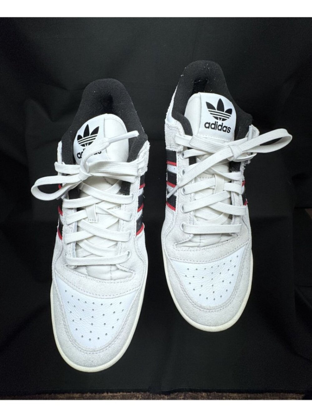 Adidas Forum Low CL JP6094 Mens Size 7 white Black and Red Sneakers - Picture 2 of 9